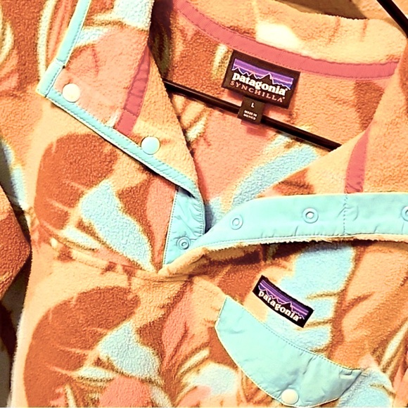 Patagonia Dancing Feathers Synchilla Qtr Snap - L - Picture 6 of 12